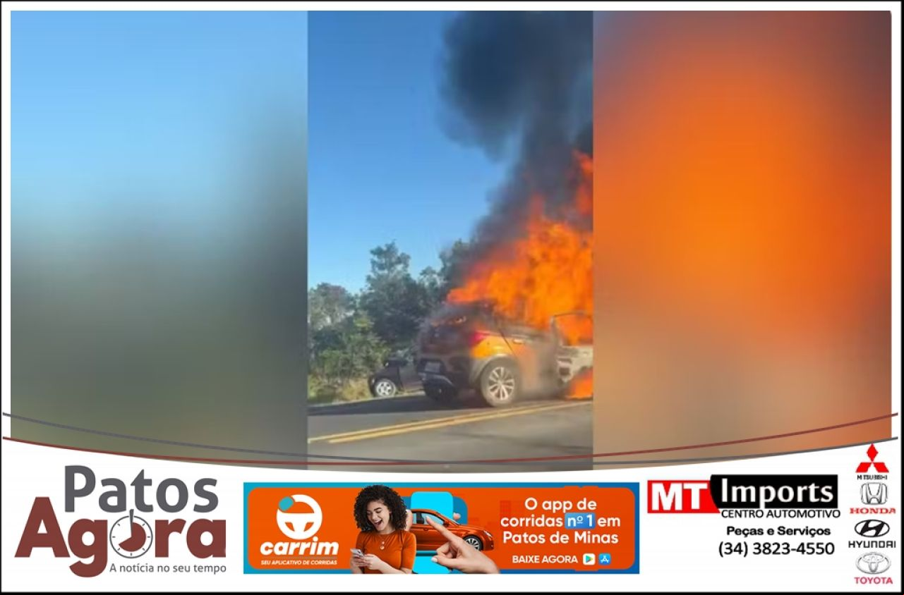 Colisão frontal na BR-365 deixa uma pessoa morta e duas feridas
