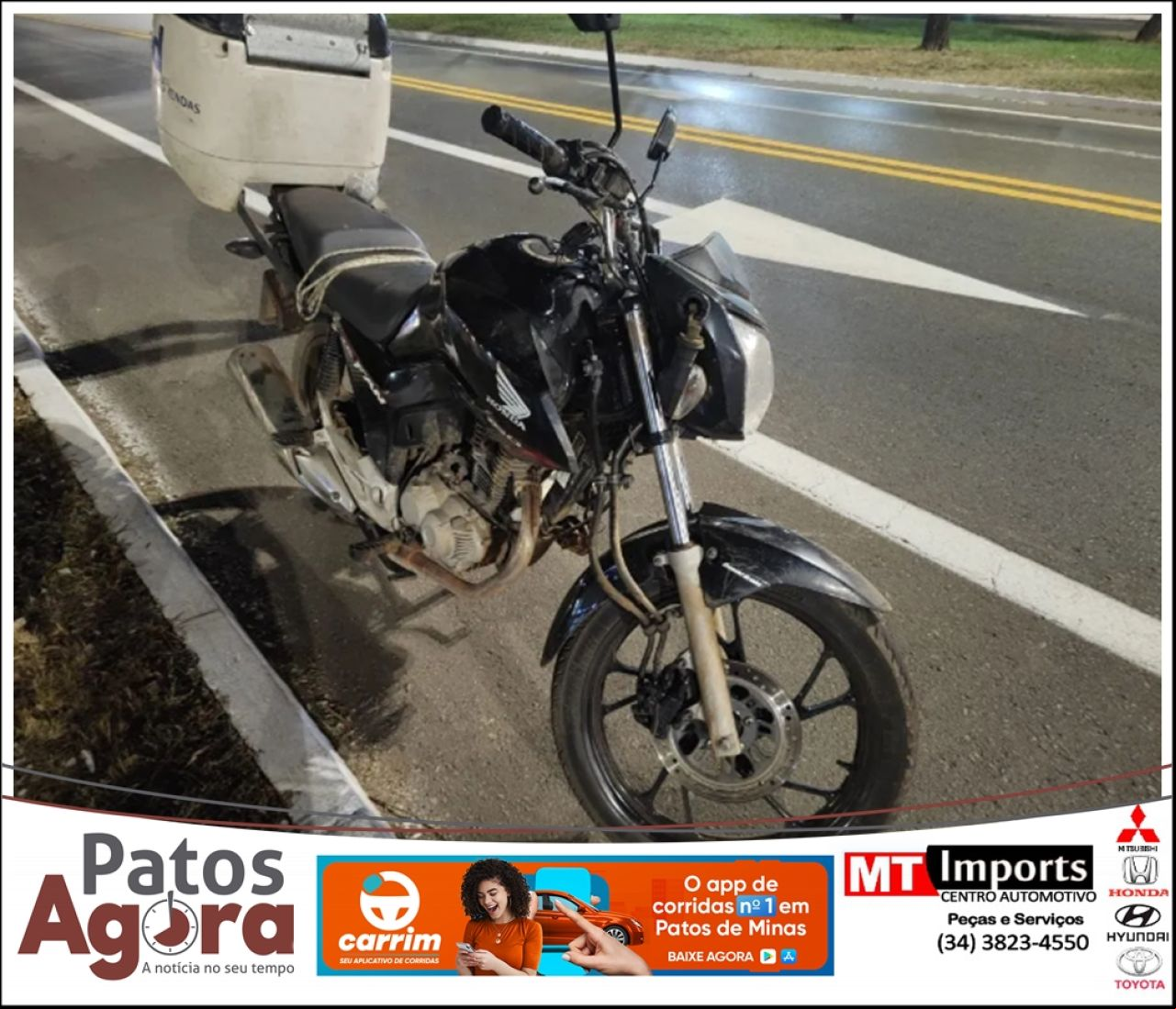 Idoso de 87 anos atropelado por moto na Avenida JK em Patos de Minas