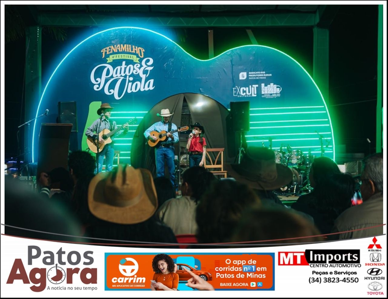 Música sertaneja emociona público na final do IV Festival Patos & Viola em Patos de Minas